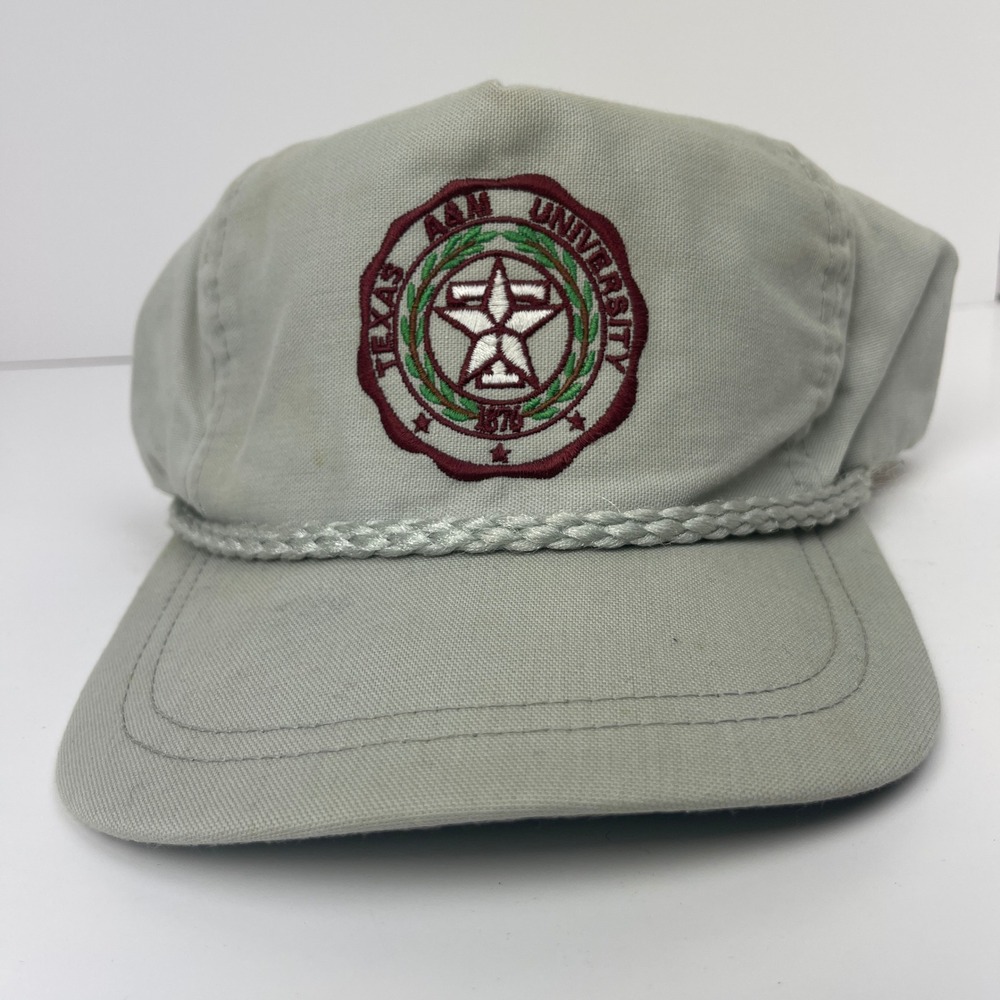 Vintage 90s Texas A&M University Pro Line Rope Hat Metal Slider Strapback TAMU